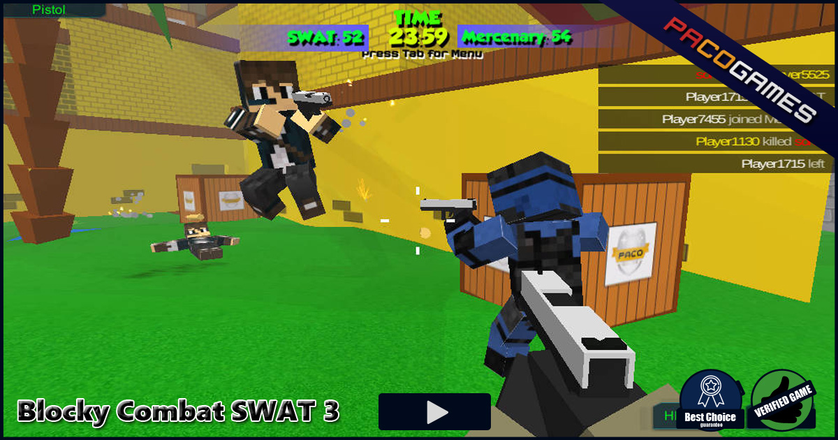 Blocky Combat Swat 3