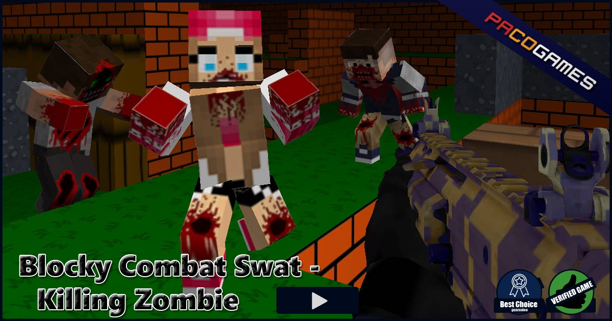Blocky Combat Swat - Killing Zombie