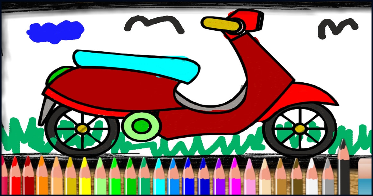 BTS Motorbike Coloring