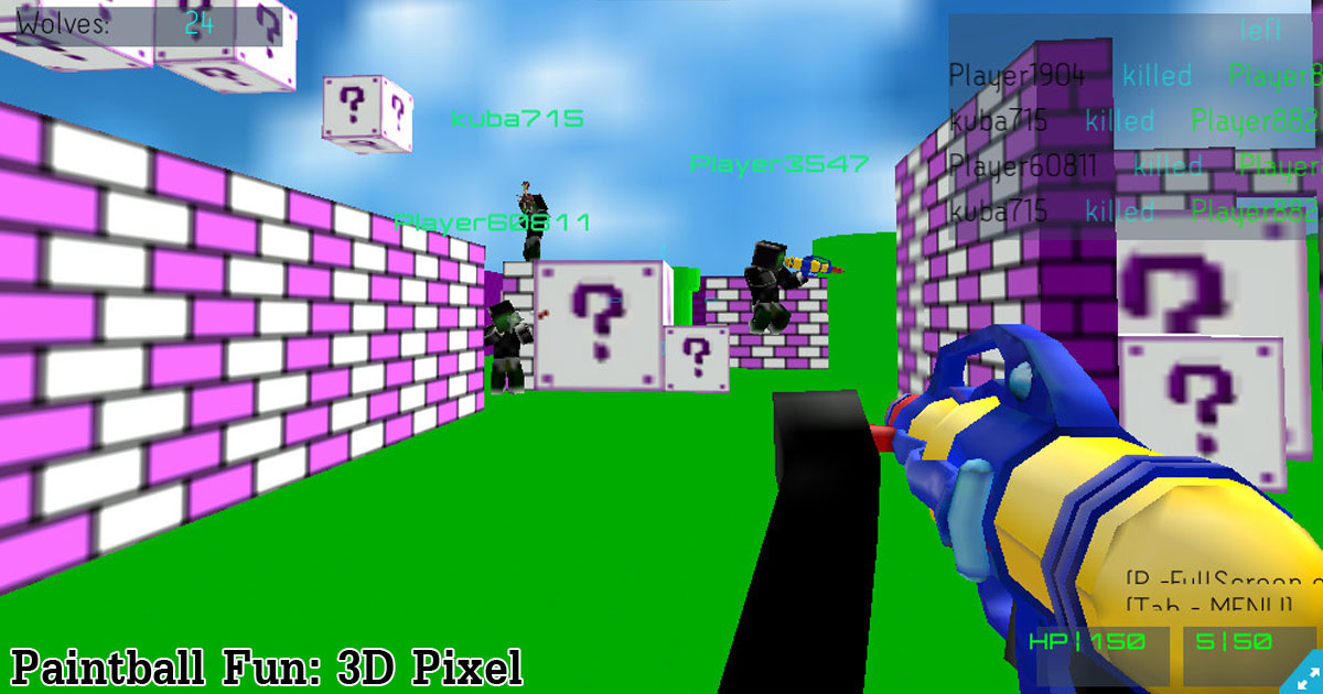 Paintball Fun: 3D pixel