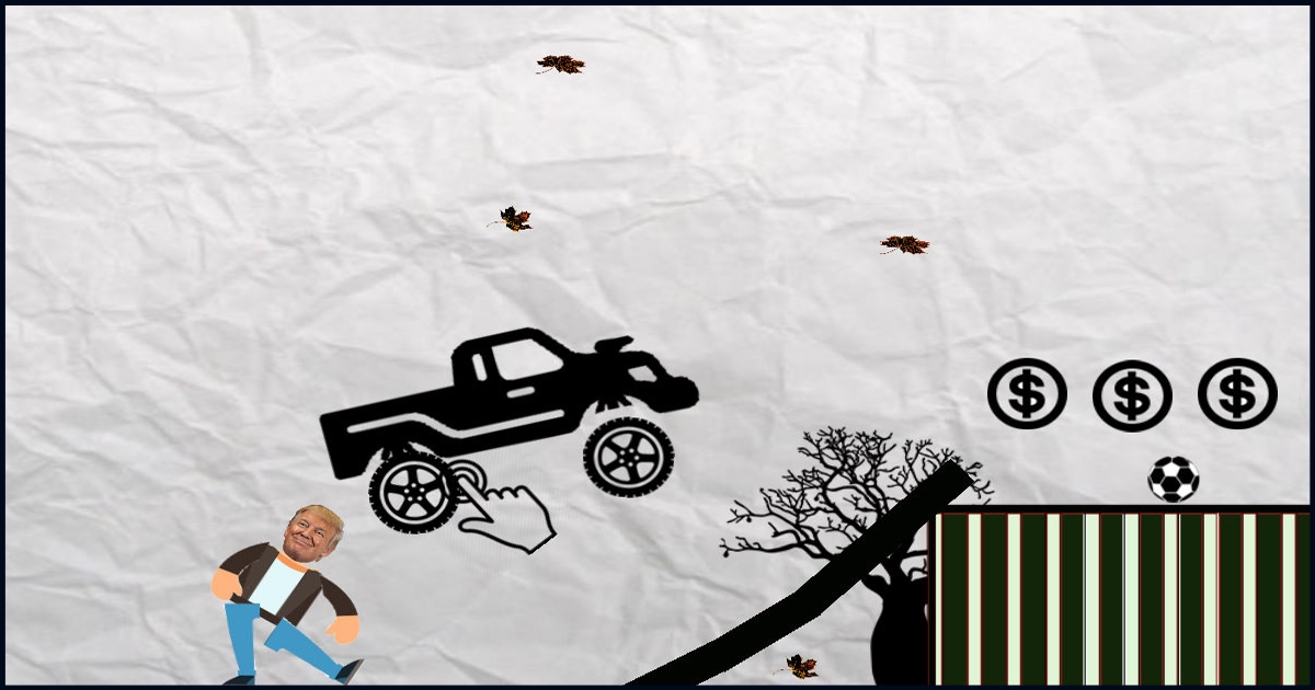 Paper Monster Truck Race